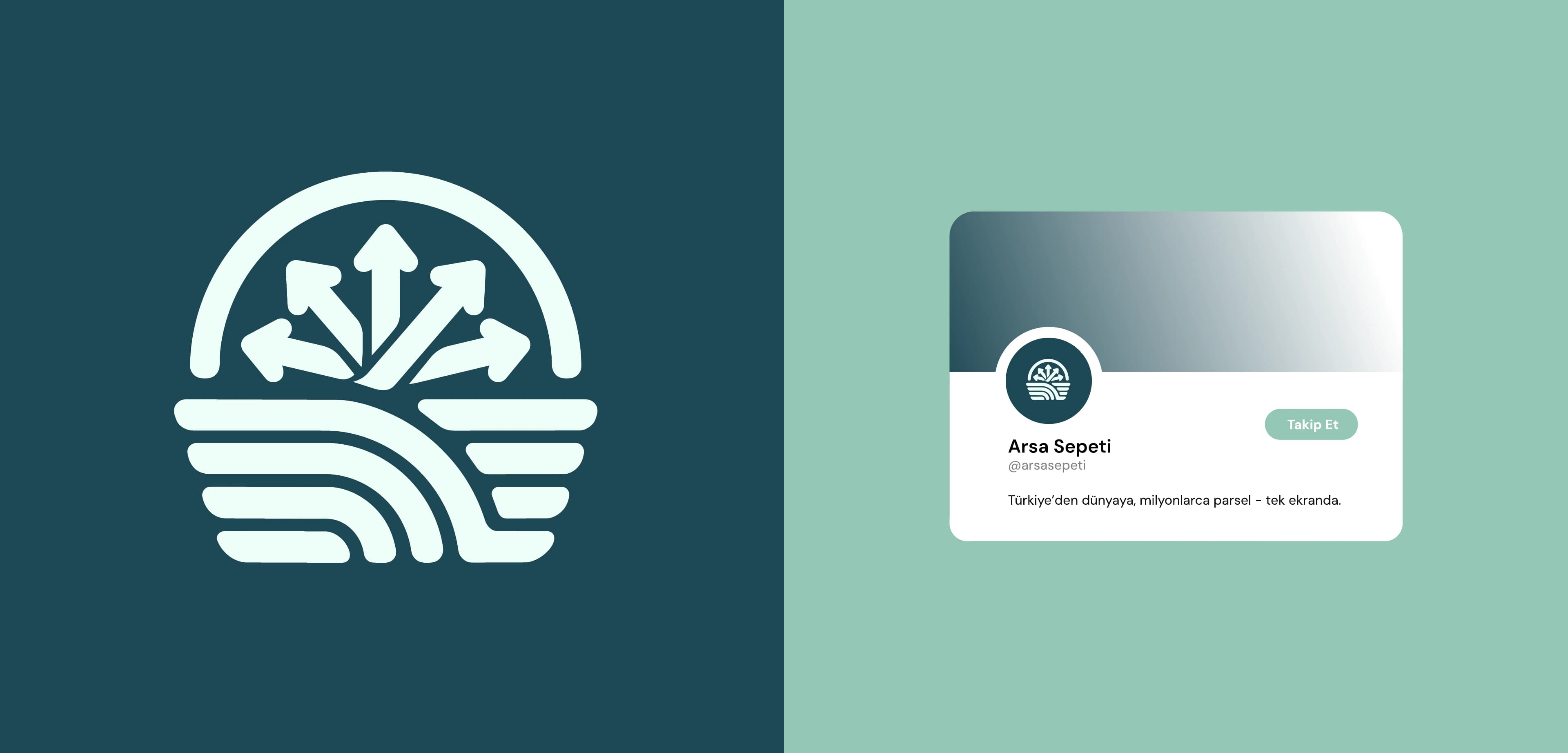 ArsaSepeti mark on deep teal next to its social media profile
