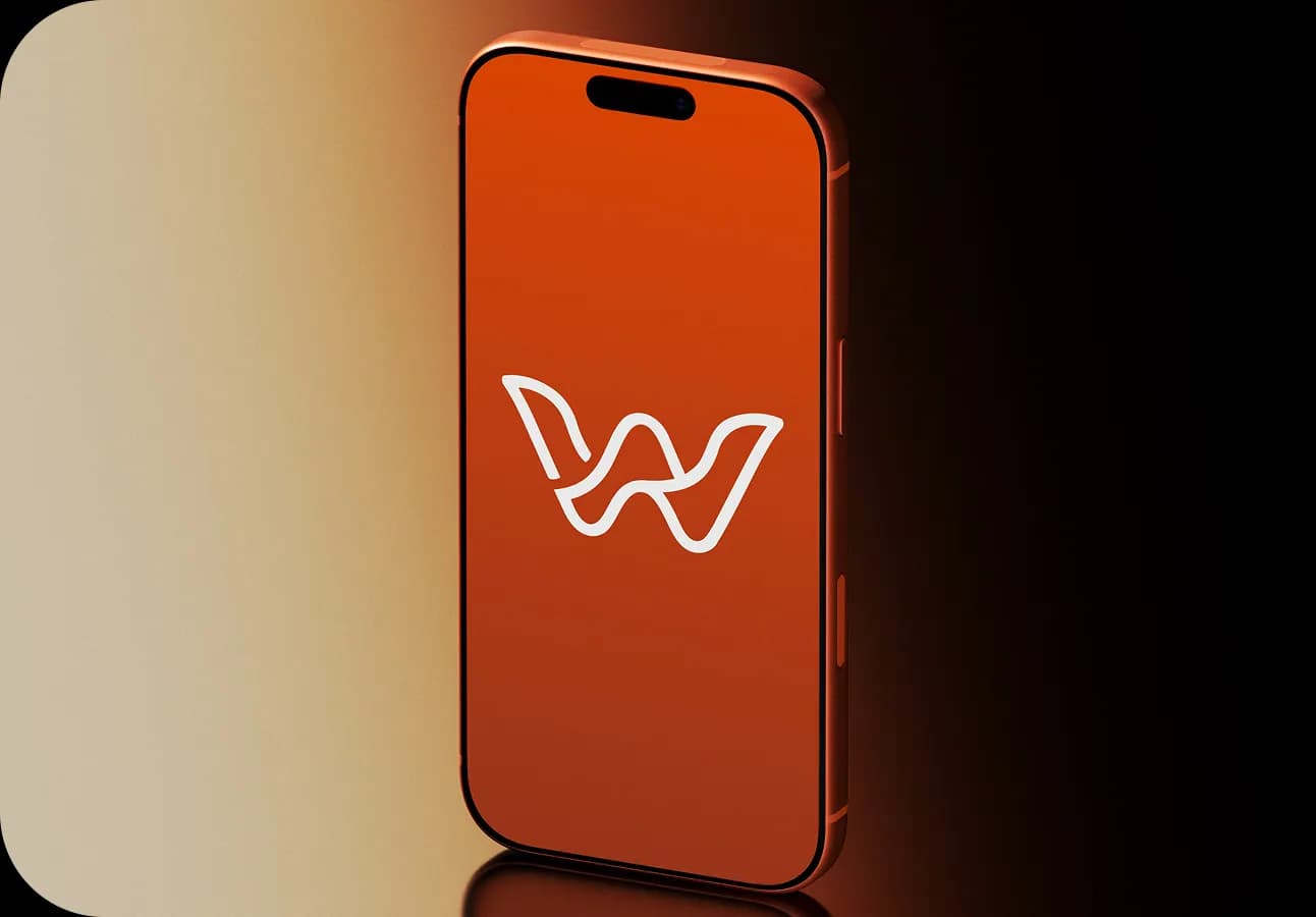 WithThem logo on a phone screen