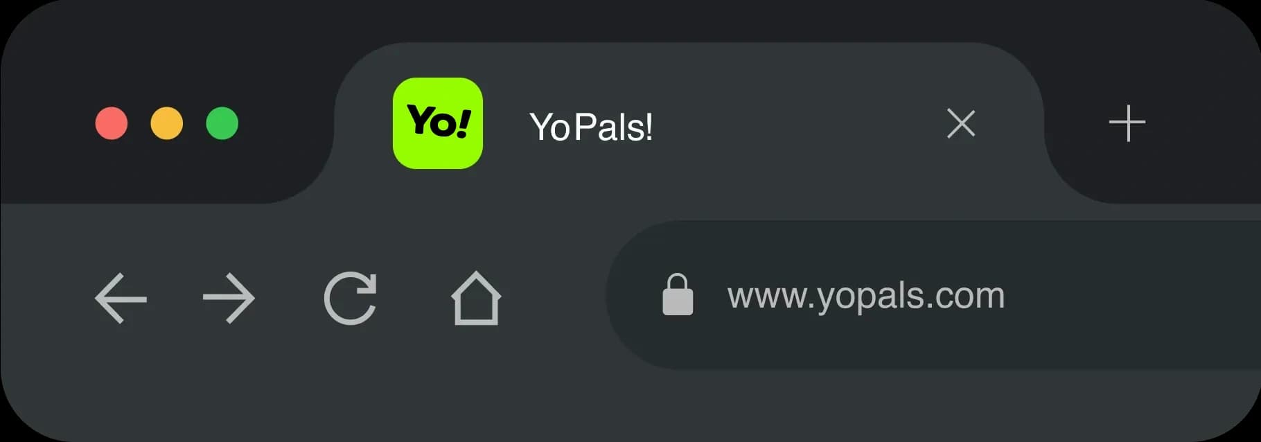 Yo!pals browser tab with the address www.yopals.com
