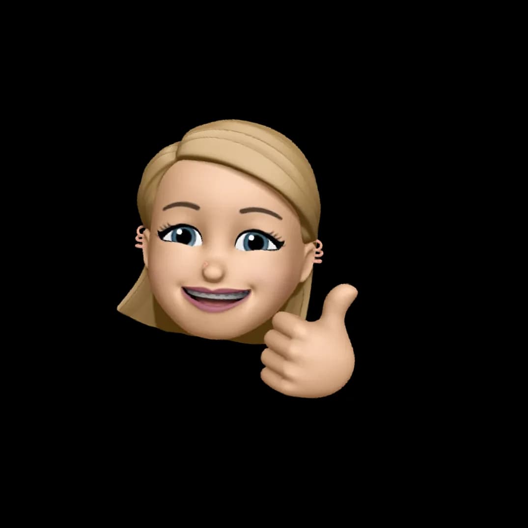 Avatar with blonde hair giving a thumbs up