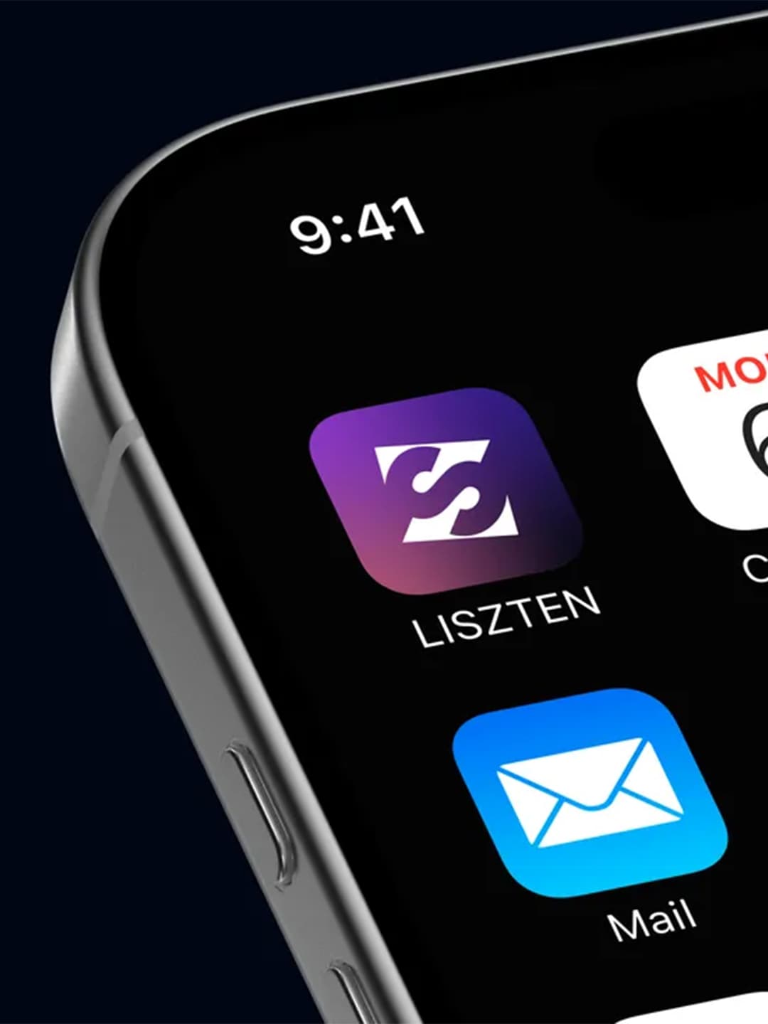 Liszten app icon on a phone home screen